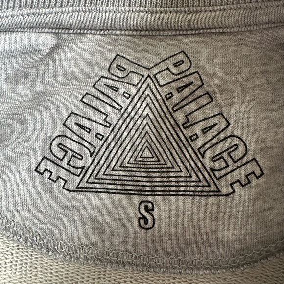 Palace Flocka P Crew, Grey Marl/Blue, Size Small, Season Autumn 2017 - Picture 4 of 4